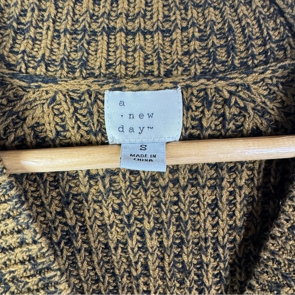 A New Day Light Brown Speck Knit Button Down Cardigan Sweater S - Picture 4 of 4